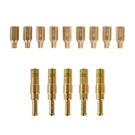 Jet Kit for Keihin PWK FCR OKO CVK PWM PE Carburetor, Main Jets (160 165 170 175 180 185 190 195 200) Pilot Jets Kit (45 48 50 52 55)