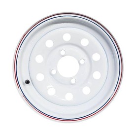 TASKMASTER VESPER Steel White Modular Trailer Wheel Rim 12x4 on 4x4 Bolt Pattern 2.82 Center Bore 1250 Load Carry Capacity