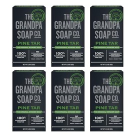 The Grandpa Soap Company Pine Tar Soap - 3.25 oz Bar (6 Pack)