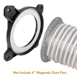 O'SKOOL Dust Connection 4" Flanged Inlet Fitting Steel Port for 4-inch Magnetic Dust Collection Coupler (Magnetic Port is not Included)