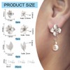BENECREAT 12 Pieces 3 Styles Brass Rivets, Platinum Flower and