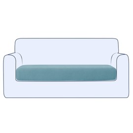 Ouka - Funda de cojín elástica para sofá, Protector de cojín Reversible, Protector de cojín Suave para sillón, sofá de Dos plazas (Mediano, Azul Claro)