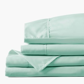 PeachSkinSheets Mint Julep Sheet Set - 1500tc Level of Softness - Extra Soft Cooling Sheets for Hot Sleepers and Night Sweats - Queen Size