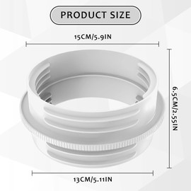 GreenYeah Air Conditioning Exhaust Hose Coupling, Universal Mobile AC Pipe Connector, Exhaust Hose Connector, 130 mm Inside/150 mm Outside, Air Conditioning Hose Coupling for AC Exhaust Hose