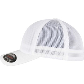 Flexfit Unisex 360 OMNIMESH Cap Baseballkappe, White, L/XL