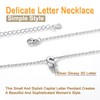SILVERCUTE Tiny S Letter Pendant Necklace For Girls Lady Silver