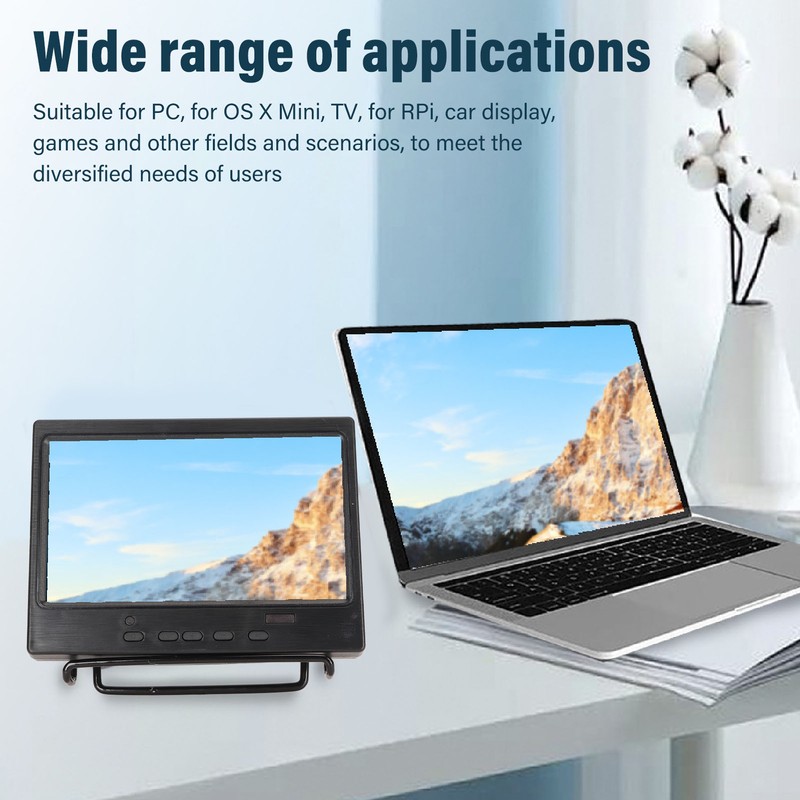 7 Inch Portable Monitor 1024x600 Supports HD Multimedia Interface VGA