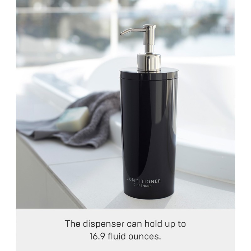 Yamazaki 2931 Tower Conditioner Dispenser Contemporary Bottle Pump for Shower,