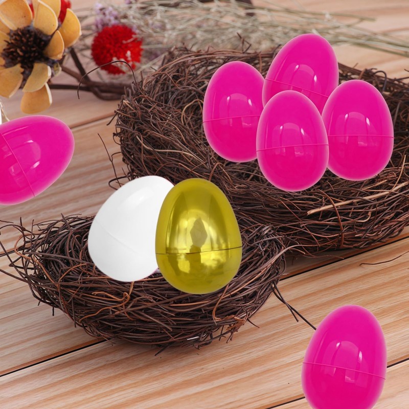 GCQJOQ Plastic Easter Eggs for Holiday Decorations and Celebrations, 60