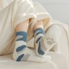 Microfiber Non-Slip Winter Sleep Socks Homewear Socks Stripe Blue/FREE 2ea