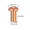 sourcing map 50 Pcs 13/64" x 25/64" Round Head Copper