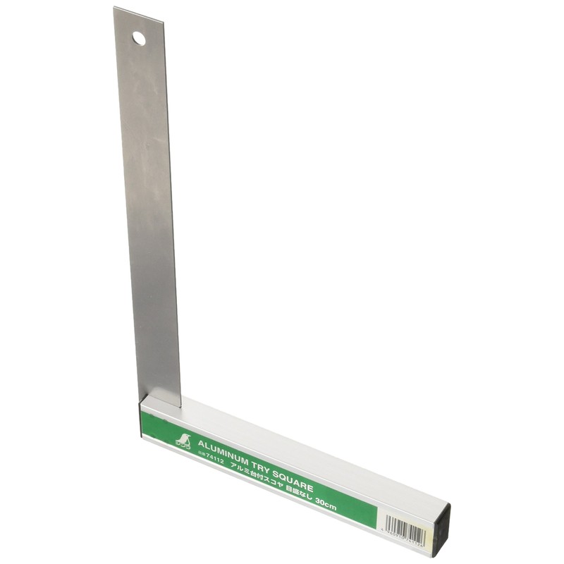 シンワ測定(Shinwa Sokutei) アルミ台付スコヤ 300mm 74112