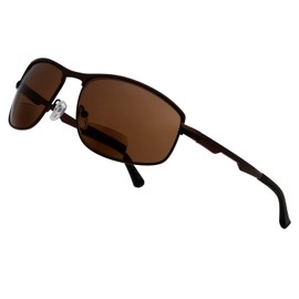 BFOCO Bifocal Sunglasses for Women Men Reading Sunglasses with Spring Hinge Readers (Brown,2.00)