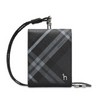 Hazzys (대구신세계)블랙 체크 2단 목걸이형 카드지갑 HJHO5E660BK (Daegu Shinsegae) Black