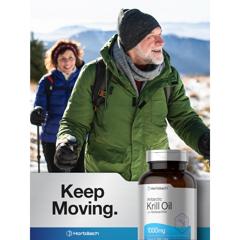 Horbäach Antarctic Krill Oil 1000mg Softgels | 300 Count |