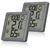 Bresser Thermometer Hygrometer Climate Smile Set of 2 for Standing