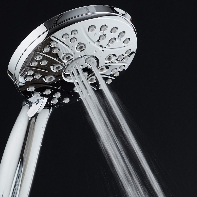 AquaSpa High Pressure 6-setting Luxury Handheld Shower Head – Extra