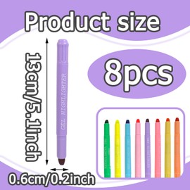 Gel Highlighters, Set of 8 Colours Bible Highlighter Pens, No Bleed, Dry Highlighter Marker Pens, for Journaling, Highlighting and Studying