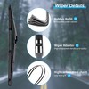 Rear Windshield Wiper Blade Arm Set Fit for Mitsubishi Outlander