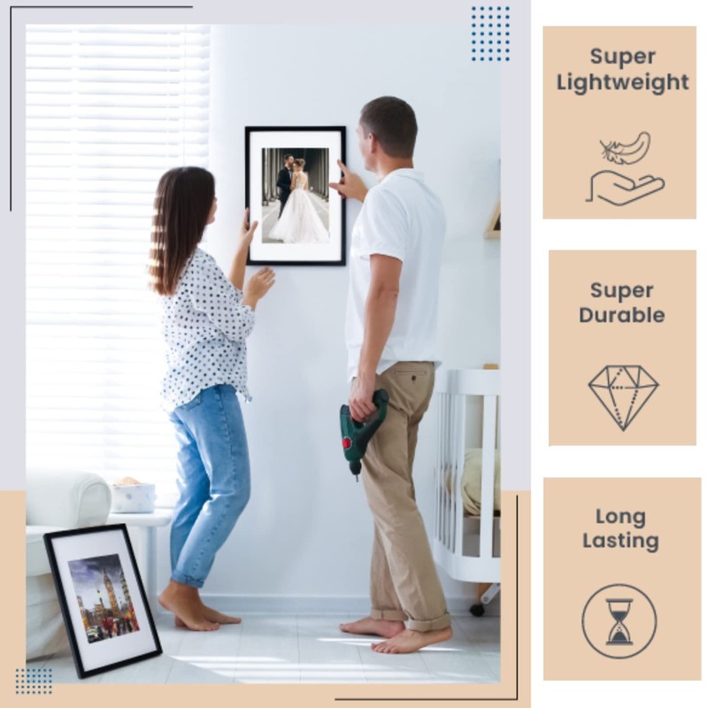 SM Decor Oak A5 Picture Frame - Freestanding and Wall