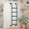 5-Rung Wall Mounted Metal Step Ladder, Basement Window Well Egress