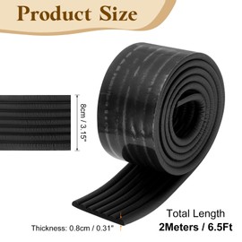 uxcell Bunk Bed Ladder Pad, 6.5ft NBR Self-Adhesive Corner Edge Protector Soft Furniture Corner Guard for Ladder Table Desk Edge, Black