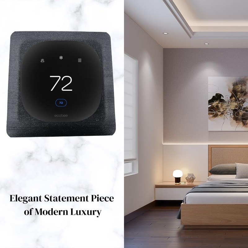 Charcoal Square Wall Plate for Ecobee Smart Thermostat Enhanced and