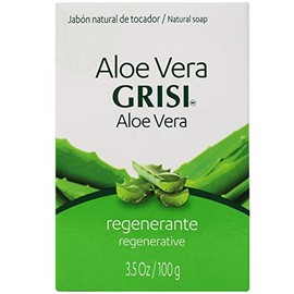 Grisi Jabon de Sávila - Jabón de aloe vera (6 unidades, 3.5 onzas), color gris x 6 unidades).