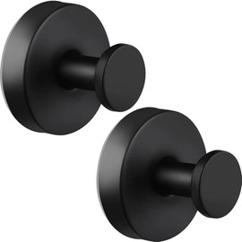 2-PC Suction Cup Hooks for Shower : Waterproof Stainless Steel Suction Suction Cup Hooks for Glass Window, Removable Adhesive Wall Hooks, No Drill Shower Suction Hooks for Bathroom Kitchen Glass