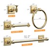 Champagne Bronze Bathroom Accessories Set, 5 Piece Bathroom Towel Holder