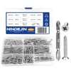 NINDEJIN 242Pcs 304 Stainless Steel Flat Head Self Tapping Screw