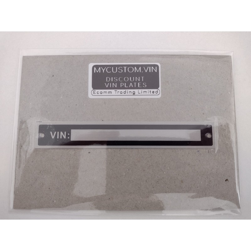 UNIVERSAL BLANK Car Classic Motorbike Motorcycle VIN Plate Tag Frame