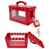 SAFBY Lockout Tagout Box Kit Portable Safety Group Padlock Box