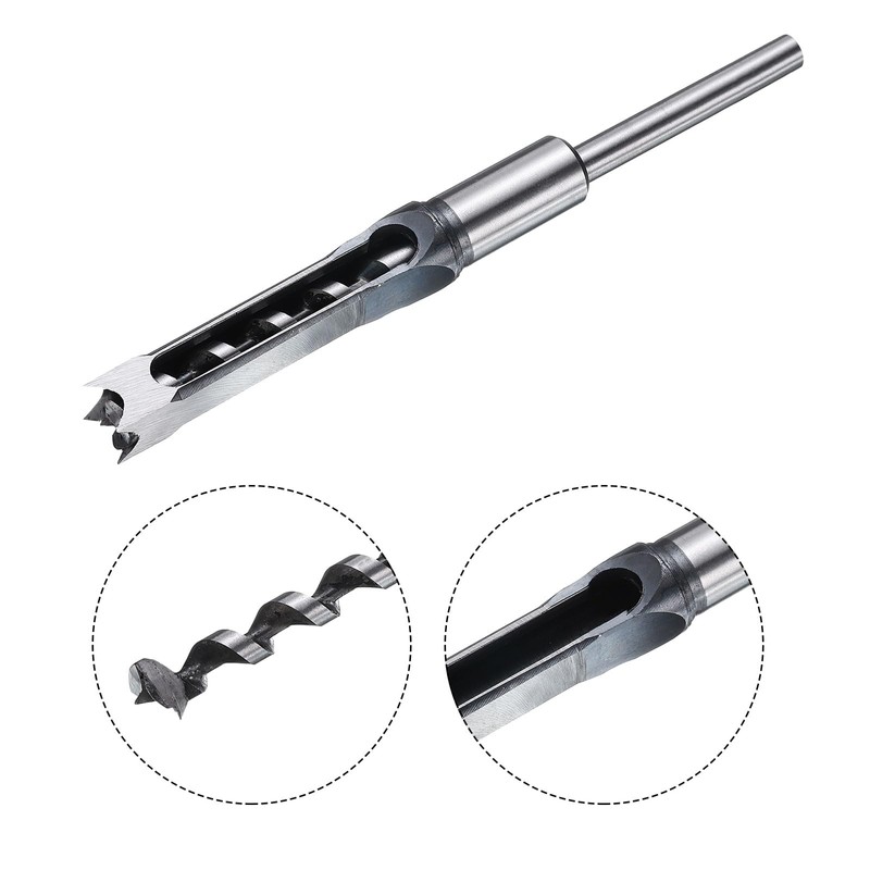 sourcing map Square Hole Drill Bit for Wood 15mm Hollow