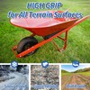GICOOL 13" Wheelbarrow Tire, 4.00-6 Flat-free Solid Tire and Wheel,
