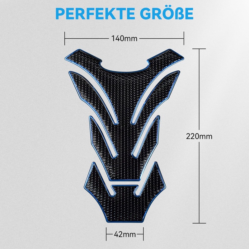 Cretassion Motorcycle Tank Pad Tank Protector Tank Sticker 3D Tank