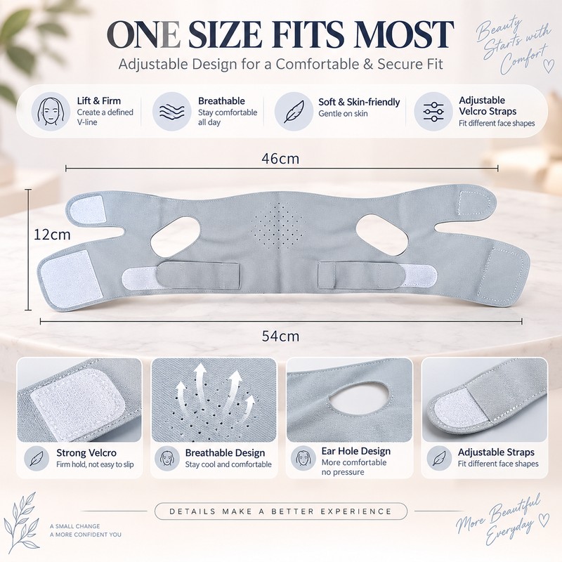 V-Line Face Shaping Strap for Chin & Cheek Support –