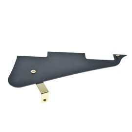 KAISH Metal Black Aluminum Anodized LP Guitar Pickguard with Gold Stainless Steel Bracket and Steel Mounting Screws for USA Les Paul