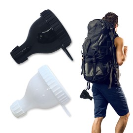 YAFIYGI 2Pack Protein Powder Container to go Portable Supplement Funnels for Filling Bottles with Protein Powder Compartment Pill Storage Great for Workout Travel to-Go Fitness(Black+White)