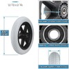 A pair of 12 inch wheels, solid PU wheels, wheelchair