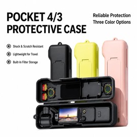 INVINEEX Protective Case for DJI Osmo Pocket 4 & 3 with Filter Slots