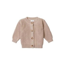 Noppies Blaine Baby Boys Cardigan Long Sleeve Cardigan, Warm Taupe - N179