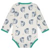 Long-Sleeved Organic Cotton Bodysuit with Print, GOTS Certified, Ultramarine