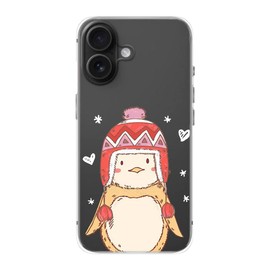 Blingy's for Cellphone Case, Cute Winter Penguin Style with Snowflake Pattern Cartoon Animal Design Transparent Soft TPU Protective Clear Case Compatible for (Green Penguin)