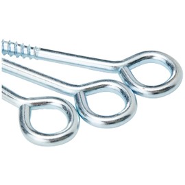 Merriway BH04760 (50 Pcs) Screw-In Vine Eye, 75mm (3 inch) Zinc Plated Steel - Pack of 50 Pieces