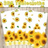 3 Pcs Sunflower Tablecloth Yellow Floral Party Table Cloth Rectangle