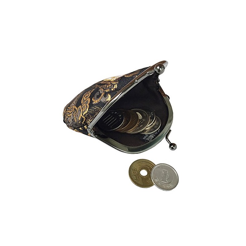 Senyoin Nishijin Woven Gold Brocade Coin Purse 2.5 Inch Round