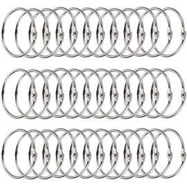 Anillos de Libro, 100 Piezas Anillas Encuadernar, Anillos de Encuadernación de Hojas Sueltas, Anillo de Libro, Anillo de Carpeta de Metal para Scrapbooking Carpeta