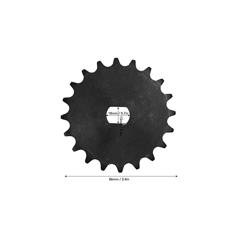 420 20-Tooth Sprocket, Highly Reliable Carbon Steel Chain Motor, 11-Tooth