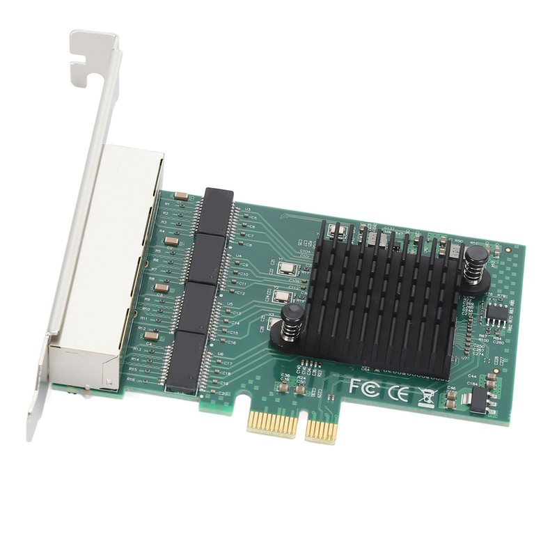 PCIe X1 Network Card 4 RJ45 Port 1000M High Speed